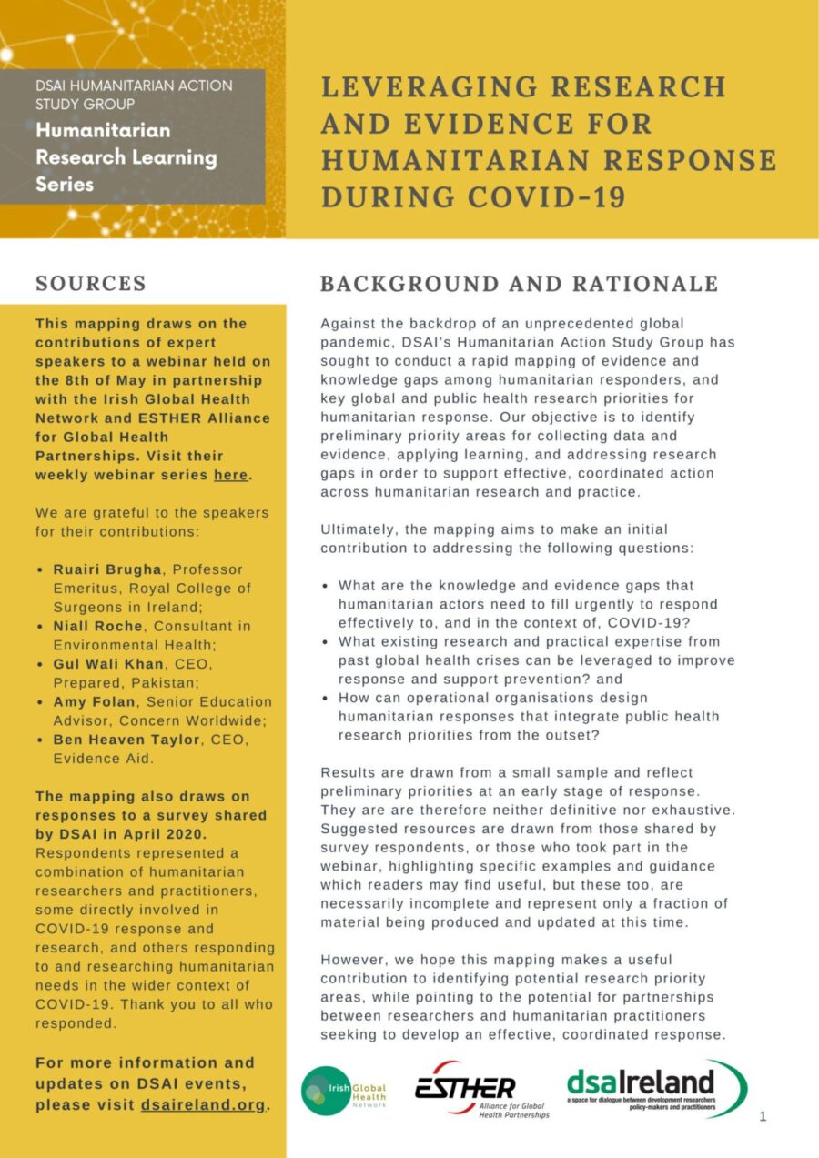 DSAI - COVID-19 evidence mapping summary